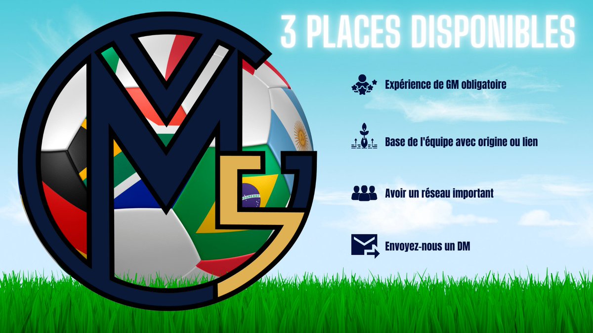 3 places disponibles 🎟

21 sélections sont inscrites et en cours de formation pour la prochaine Coupe Du Monde 🌍

Ne perdez pas de temps sur les autres sélections, passez vite en privé ! 📲

RT si tu es aimable 😅