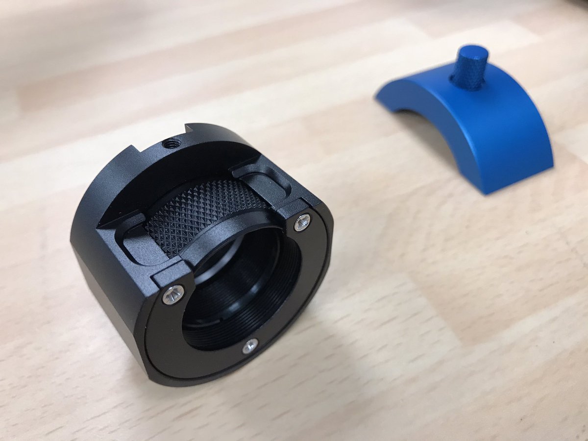 Cairn_Custom's tweet photo. Rotatable drop in for Nikon Microscope. Very useful for STORM applications 👍 @Cairn_Research #cairnworkshop #Microscopy #STORM #customdesign #Nikon https://t.co/5YN6M1GIne