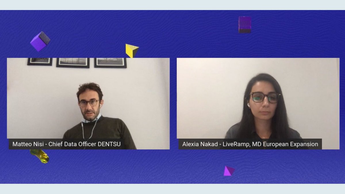 yanakustol's tweet image. ✨Alexia Nakad, Managing Director, European Expansion @LliveRamp e Matteo Nisi,  Chief Data Officer di 
@Dentsu explained how to utilize first-party data for more effective reach, increased ROI through people-based activation and measurement.
@IABItalia #IABForum #Programmaticadv