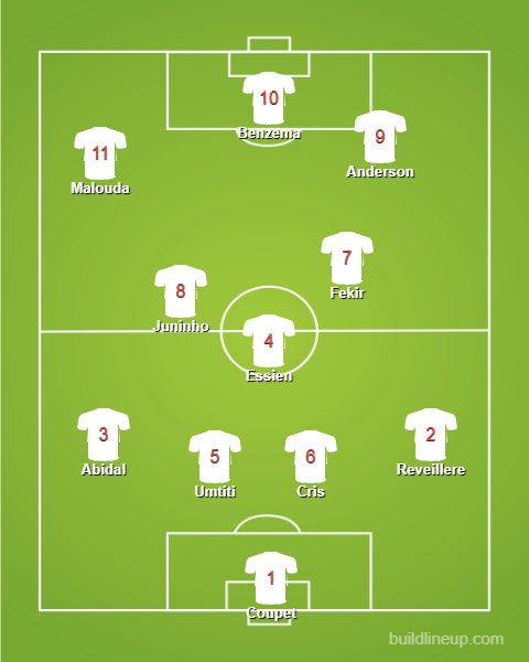   LyonNow we’re talking, this is nice. Many of this team played in 3 successive CL quarter-finals and won 7 consecutive Ligue Un titles.Lacazette might have scored more goals than Benzema, but the latter was in a more successful team.Loads of depth to this squad.