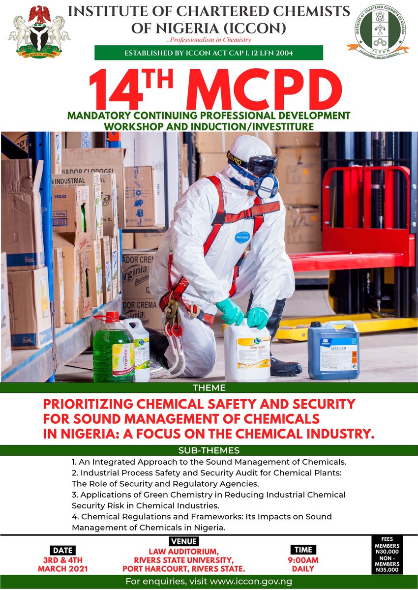 Institute Of Chartered Chemists Of Nigeria tweet media