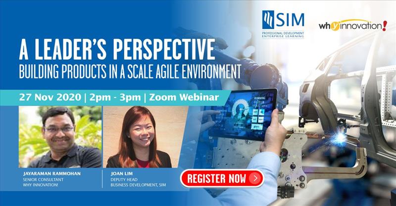 why_innovation's tweet photo. How do you correctly build the right products in a scale agile environment in the manufacturing industry? This free one-hour #zoomwebinar will help you see a clearer picture. Register now: https://t.co/fPMAOFeFeY
#sgus #sgunitedskills #advancedmanufacturing #skillsfuture #agile https://t.co/4FzQxbZfBR