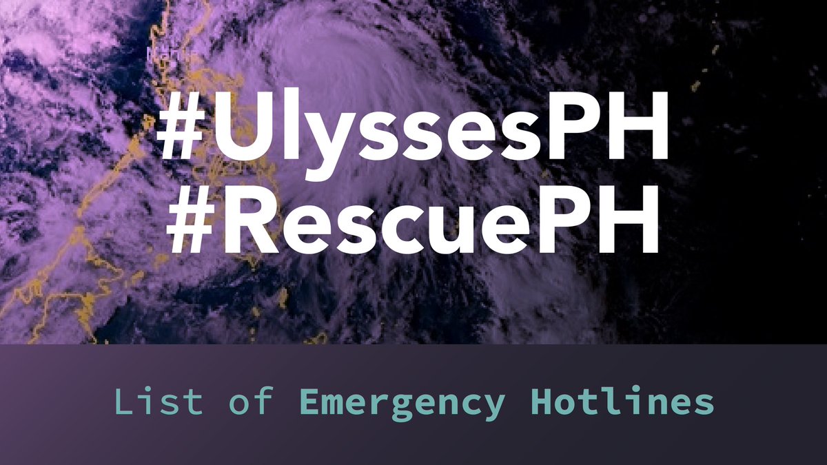 witechorg's tweet photo. EMERGENCY HOTLINES #UlyssesPH #RescuePH. Please RT and spread the information! https://t.co/5Ddiig5bMh
