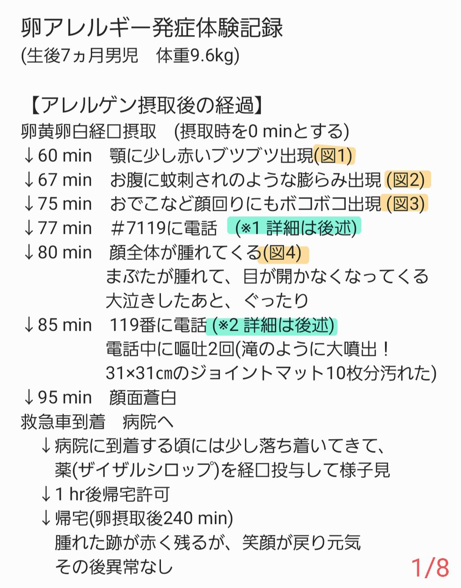 miiimama_3140's tweet photo. 先日、私が軽率だったため息子が大変なことになってしまったので情報を共有します。
皆様の事前予防や事後対処に役立てばと思います😳

これから離乳食で卵など試す方は気をつけてね！

⚠️症状の写真もあるので、苦手な人は注意してください⚠️

→続く https://t.co/b3HzQDoJ9C