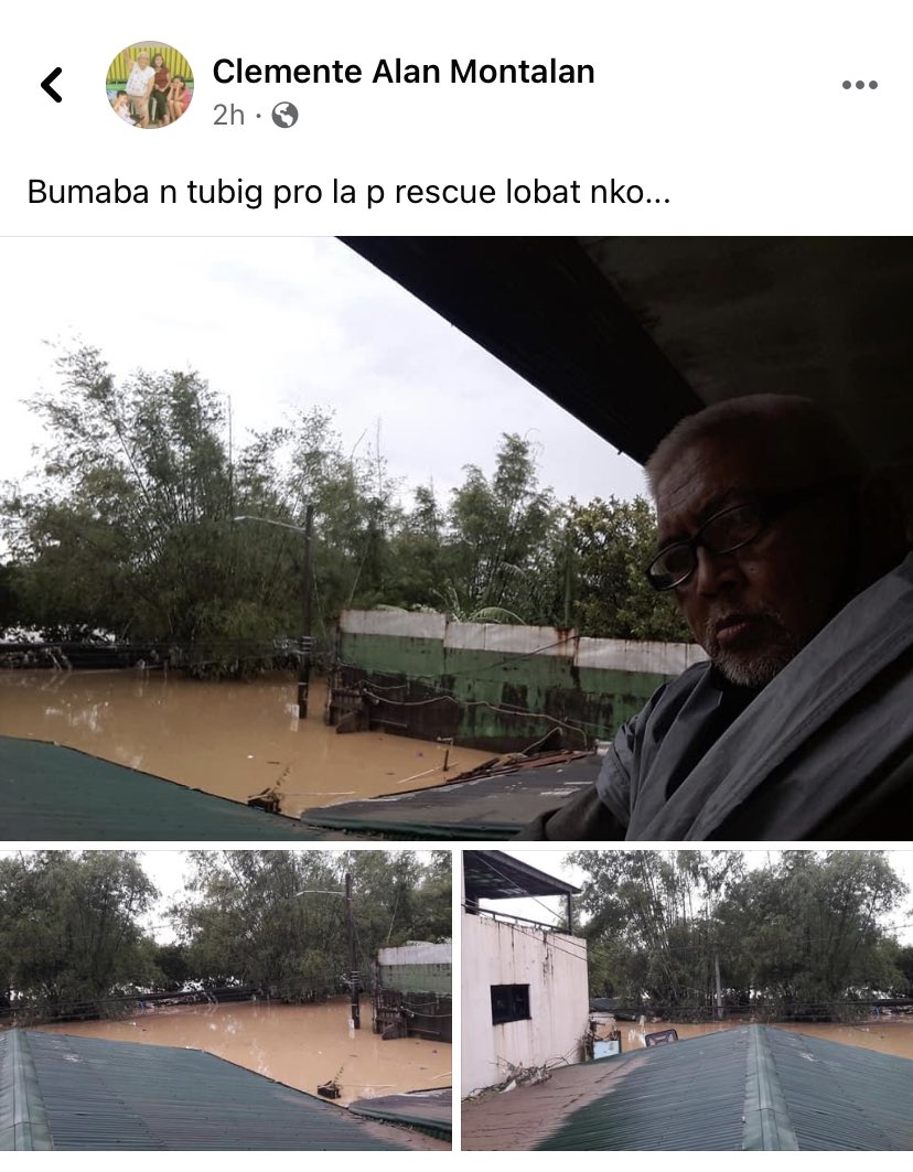 supreimokb's tweet photo. please send help! dinadaan daan lang daw sila ng rescuer, wala pa silang kain at tulog 😭 may apat na senior at bata silang kasama. #RescuePH #UlyssesPH @MovePH @ANCALERTS @ABSCBNNews @gmanews @philredcross @coastguardph @dost_pagasa @DZMMTeleRadyo  @NDRRMC_OpCen @PNPhotline https://t.co/dajPX6P19n