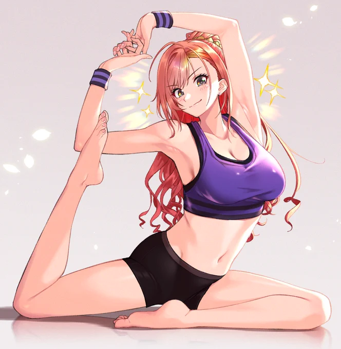 これは鳩のポーズをする夏葉
#シャニマス
#有栖川夏葉 
