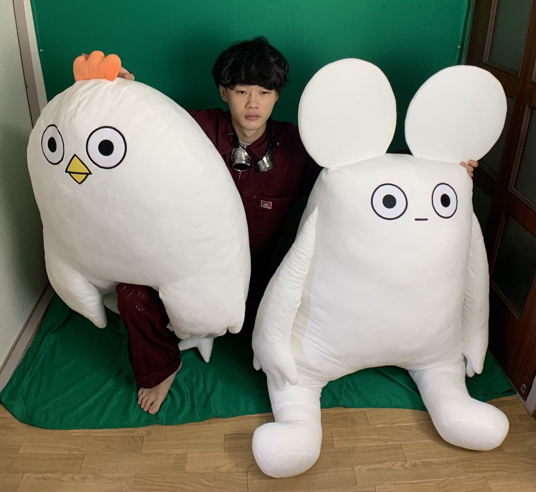 初めまして松尾です マツオノアニメのネズミとニワトリの 実寸大ぬいぐるみ が出ました 正直公式で身長を発表したことが無いので 実寸大 は言うたもん勝ちです T Co Pva5n2gmuo Twitter