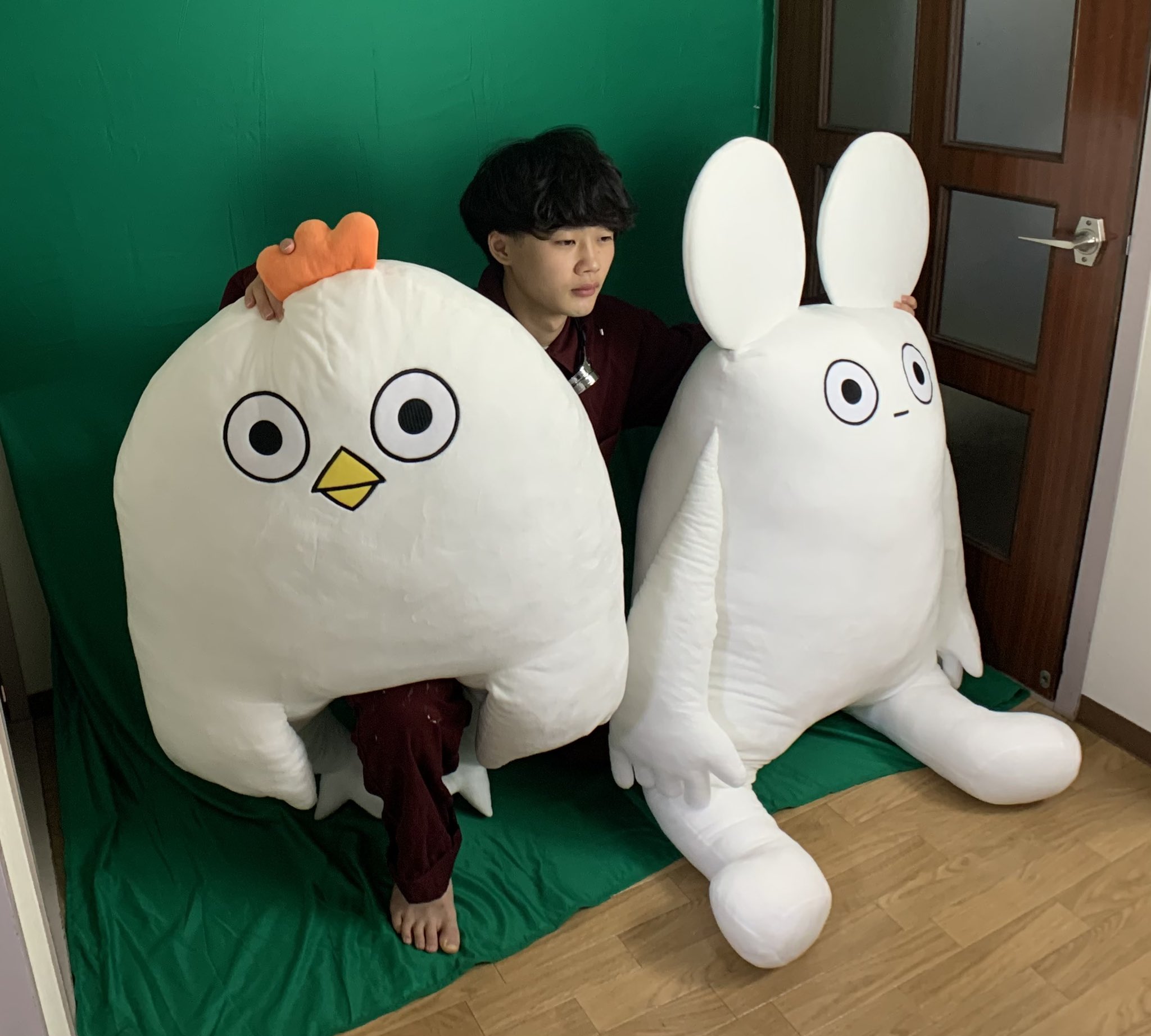 帯電防止処理加工 はじめまして松尾です BIGぬいぐるみ ネズミ