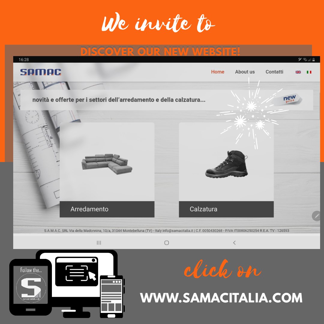 SamacSrl's tweet photo. New WebSite! - https://t.co/5r1xGm9ENq https://t.co/xHdVWMPLAA