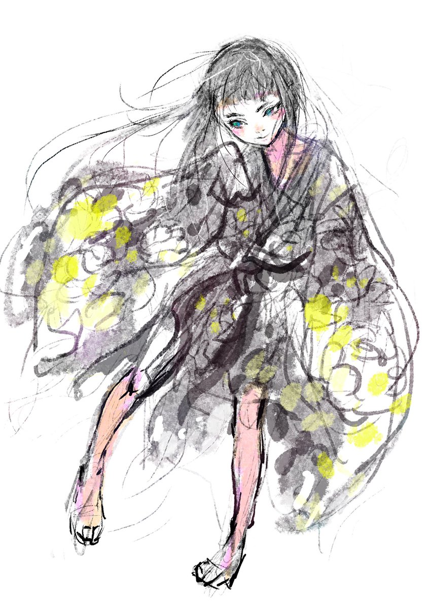 「こがね色。 」|妖怪喫茶ひとがた(茶谷明茂)のイラスト