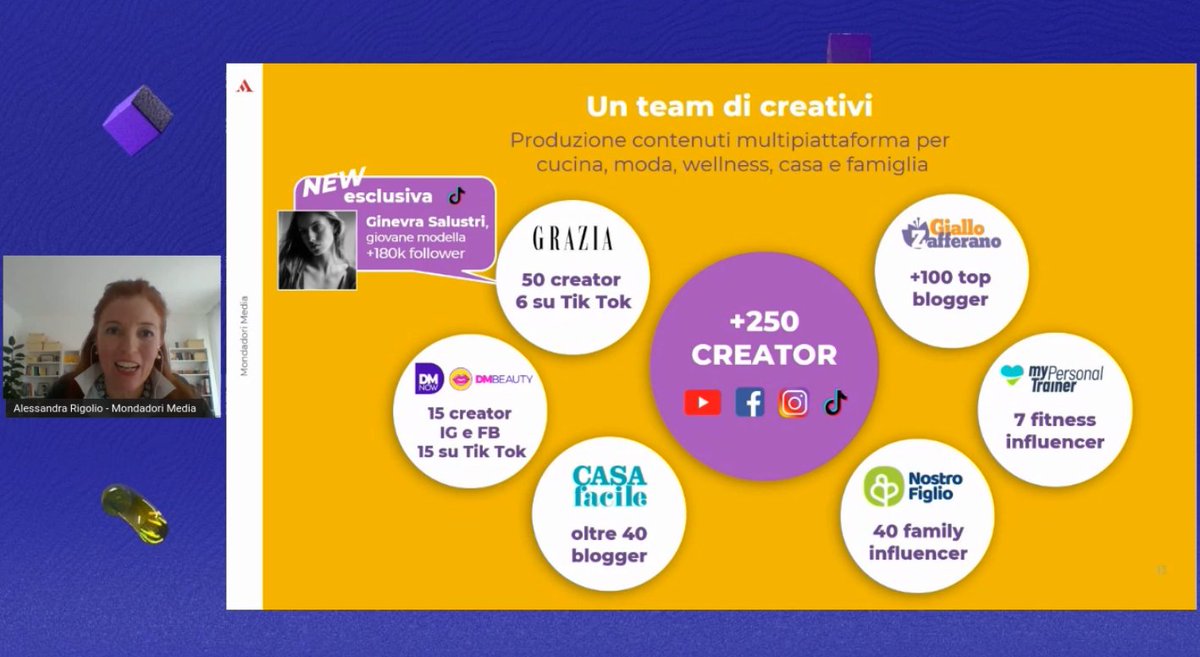 Con più di 250 creator che operano in tantissimi settori e argomenti, <a href="/mondadori/">Mondadori</a> riesce a parlare praticamente a tutti nei social. Ce ne parla Alessandre Rigolio, qui allo #IABForum2020 
<a href="/IABItalia/">IAB Italia</a> #WelcomeToMetaverse