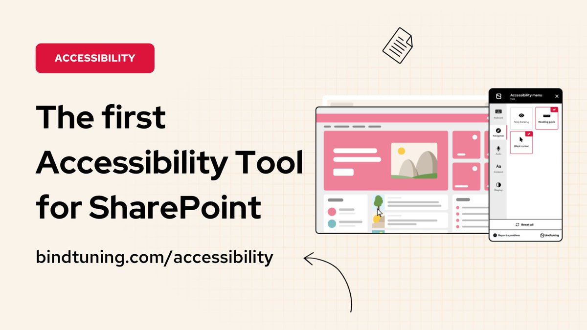 bindskins's tweet photo. 📣 Announcing the first #Accessibility Tool for #SharePoint! Empowering people of all abilities shapes the future of business. Take a peek at how #inclusion in the #DigitalWorkplace looks like:
https://t.co/YZivQNizg4

#PeopleFirst #AssistiveTechnology #WCAG #Microsoft #Office365 https://t.co/QchtlGaHFJ