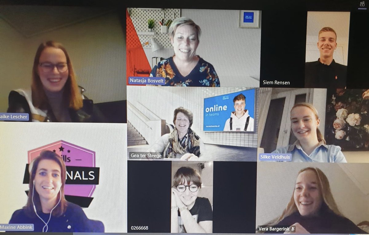 rocvantwente's tweet photo. Deze toppers doen in maart 2021 mee aan de Nederlandse kampioenschappen van @WorldSkillsNL in hun vakgebied 💪. Gisteravond was de (online) voorlichting. #trotsopjeskills #stf21 #vakmanschap #nualtrots https://t.co/qv9Lmsg3Bm