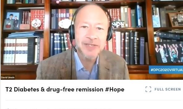 LowCarbLeeds's tweet photo. Loving listening to @lowcarbGP in the #DPC2020 virtual conference live Q&amp;A discussion about #T2DM remission and giving patients #hope and #patientchoice
.
#createhealth https://t.co/VtbnXhgmiM