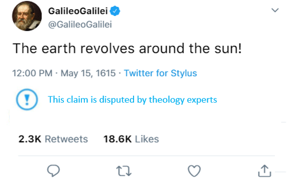 ElonBachman's tweet image. Twitter in the time of Galileo