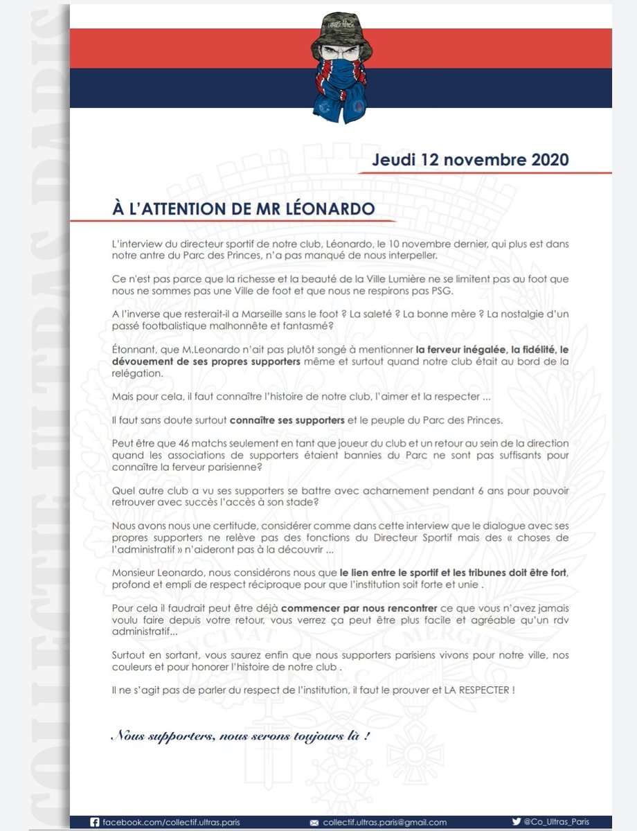 Co_Ultras_Paris tweet picture