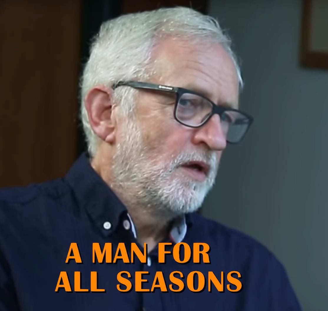 wornlimtv's tweet photo. '#imagine a car drawing up alongside a cycling #JeremyCorbyn , a window winding slowly down, and a voice from inside saying, Mr. Corbyn will you form a #government for me.' #jammaker #allotment  #NationalLampoonDay #theoldonesarebest #staysafestayhomestayhealthy #maskup #distance https://t.co/fX5agakcLl