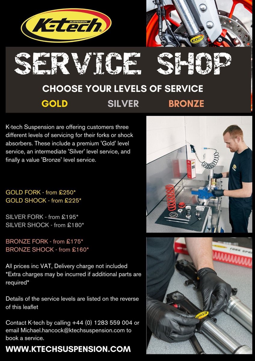 KTechSuspension's tweet photo. Ever wondered exactly what our service team does to your suspension? #Ktech #service #justlikenew #gold #silver #bronze #shockabsorber #frontfork https://t.co/eROE7joG1s