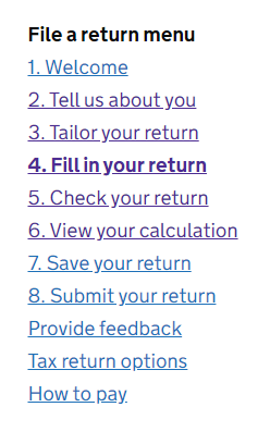 10) The self-assessment process is really smooth if you are doing it online. They have a bunch of information you fill in about yourself and the ability to tailor your returns.