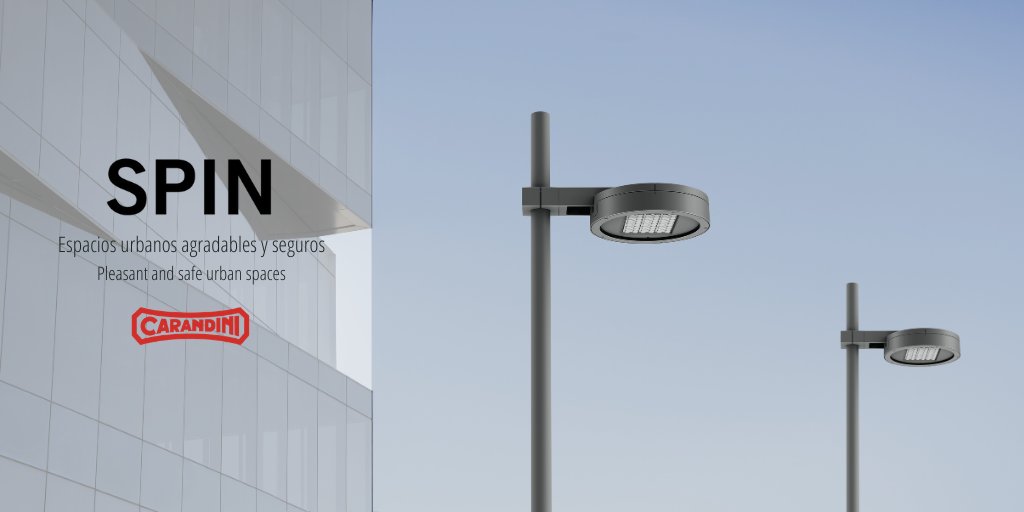 Spin es una familia de #luminarias con tecnología #LED que resuelve diferentes aplicaciones de #alumbrado #urbano. 
🖥️: bit.ly/32KwZ3y

Spin is a family of #luminaires with #LED technology that solves different #urban #lighting applications.
🖥️: bit.ly/3jw8EV5
