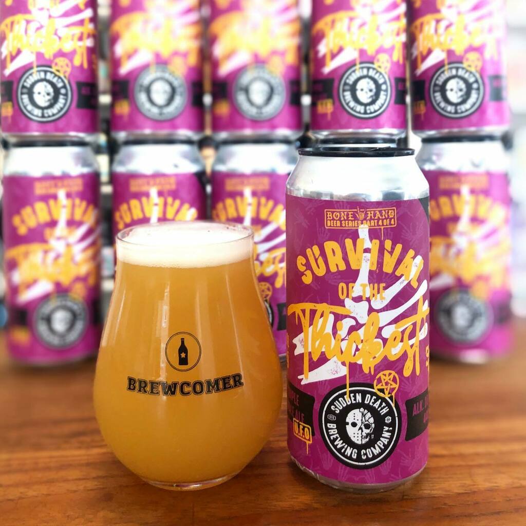 brewcomer's tweet photo. #tipathursday 😛 Das Survival of the Thickest ist ein herrlich rundes Triple India Pale Ale von Sudden Death Brewing. Die 10 % vol. verstecken sich geschickt hinter tropischen Früchten und einer saftigen Textur 🤤 / #craftbeer #zaubierhaft #ipa #imperialipa #tripleipa #tipa #i… https://t.co/gUSmyM9Xno