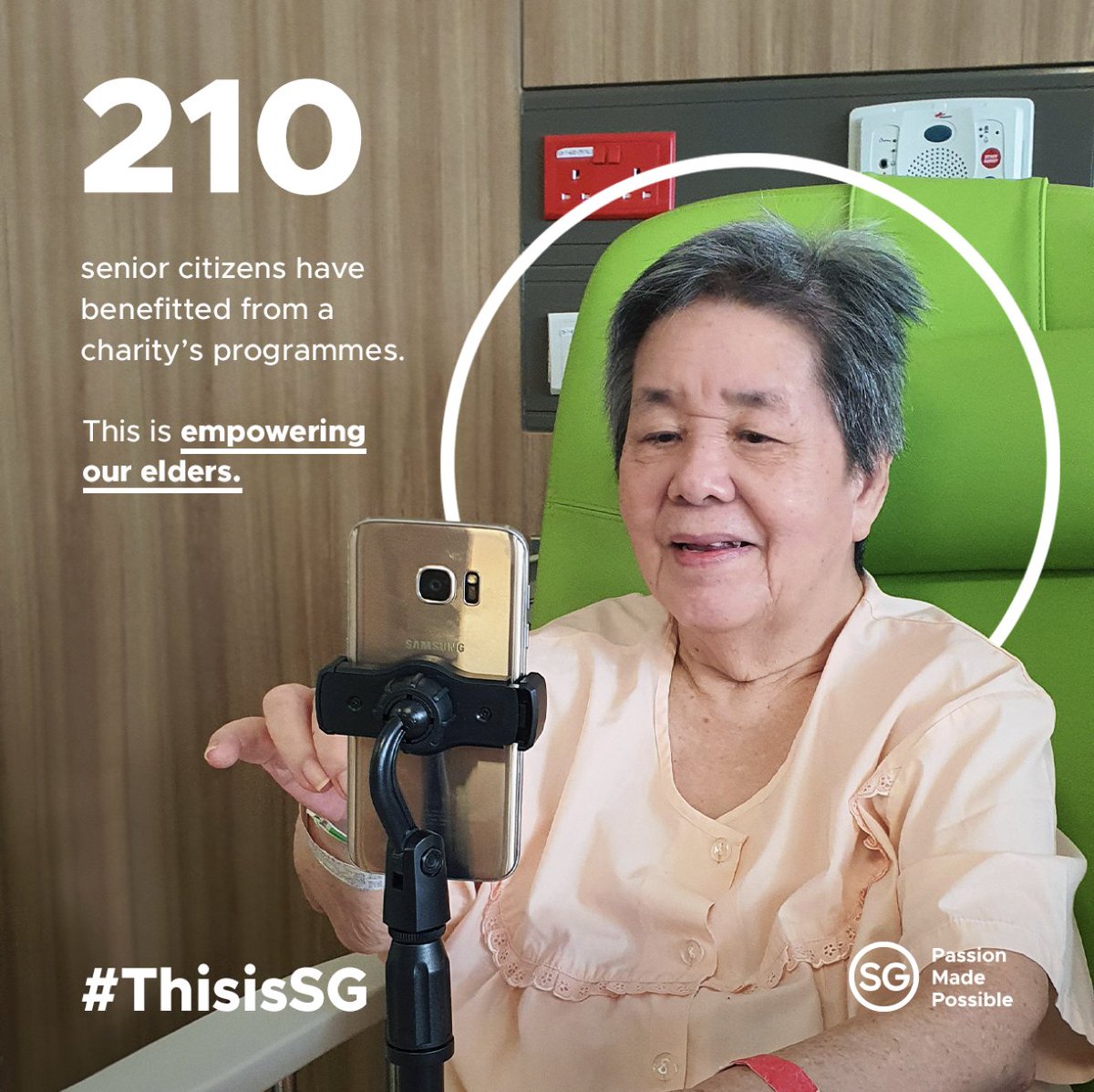 #ThisisSG: 210 senior citizens helped by Empower Ageing. Thru scientific &amp; evidence-based solutions, Empower Ageing enhances seniors’ sense of independence. During #COVID19, they helped seniors cope thru WhatsApp groups, sharing motivational videos &amp; activities. ⛰👵🏼🤳