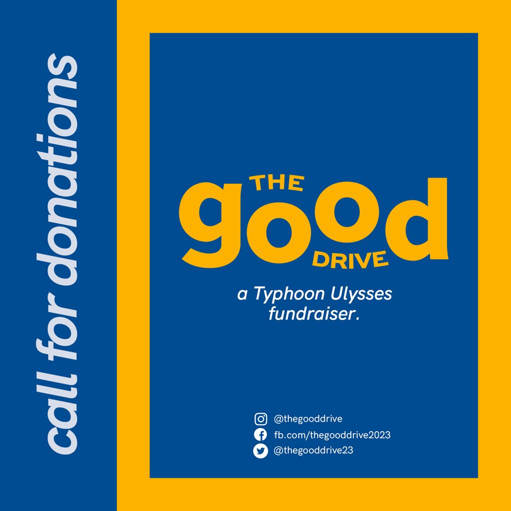 thegooddrive23's tweet photo. The Good Drive is an initiative of a batch of medical students. The impact of Typhoon Ulysses is immense, and we are once again asking for your help to reach those who are greatly affected by this calamity in Marikina City.

#TheGoodDrive2023
#ParaSaMarikina
#UlyssesPH https://t.co/sEGi0pDuHw