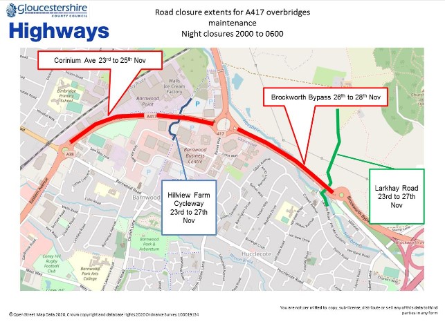 DavidBrownLD's tweet photo. Corinium Avenue : overbridge maintenance (8pm to 6am) starts 23 November | Cllr David Brown https://t.co/nNb6qzlDsx https://t.co/yWp1WLeX0s