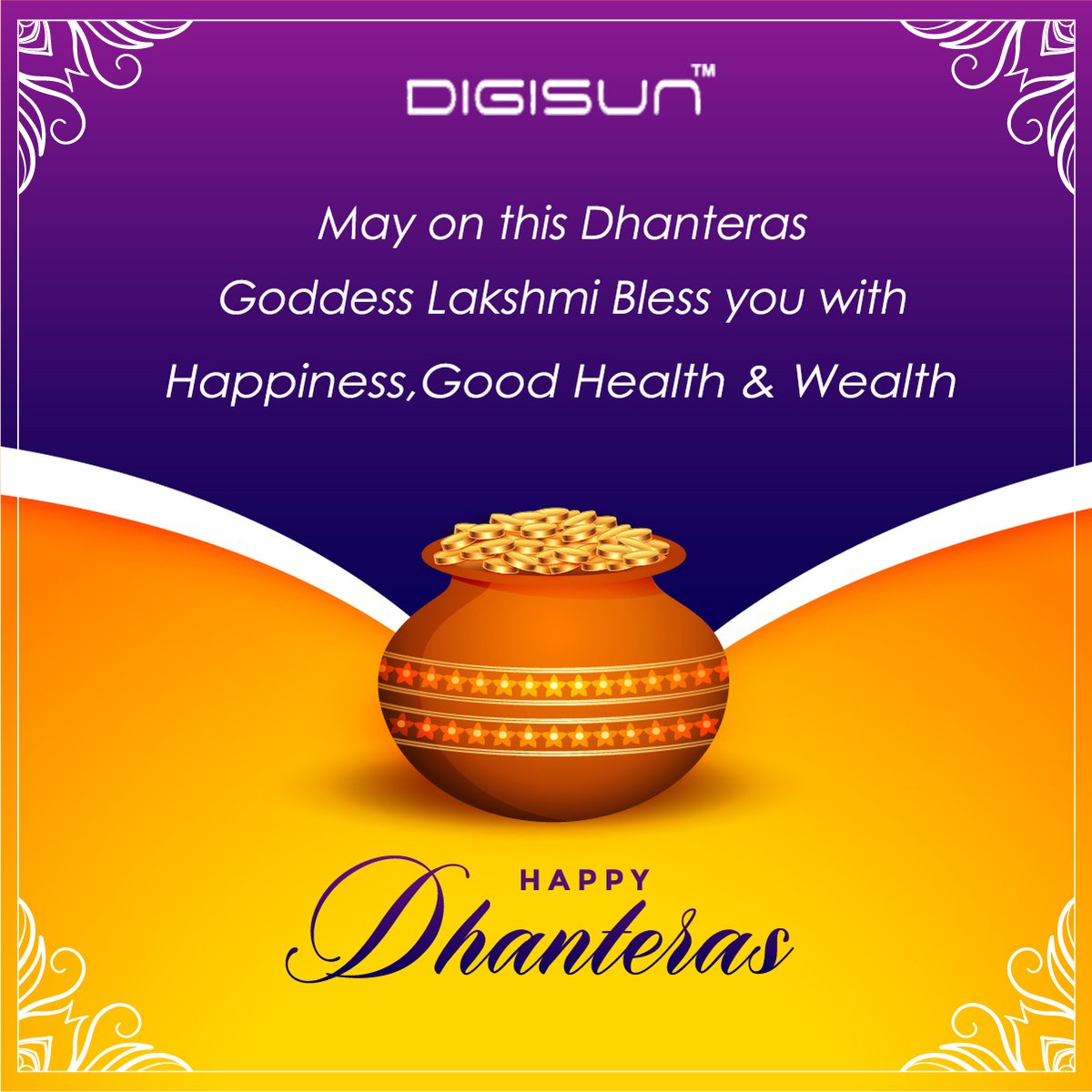 digisun_india's tweet photo. DIGISUN wishes you Shubh Dhanteras.
#Dhanteras #ShubhDhanteras #HappyDhanteras #FestivalofLights https://t.co/7xnXZDSEhV