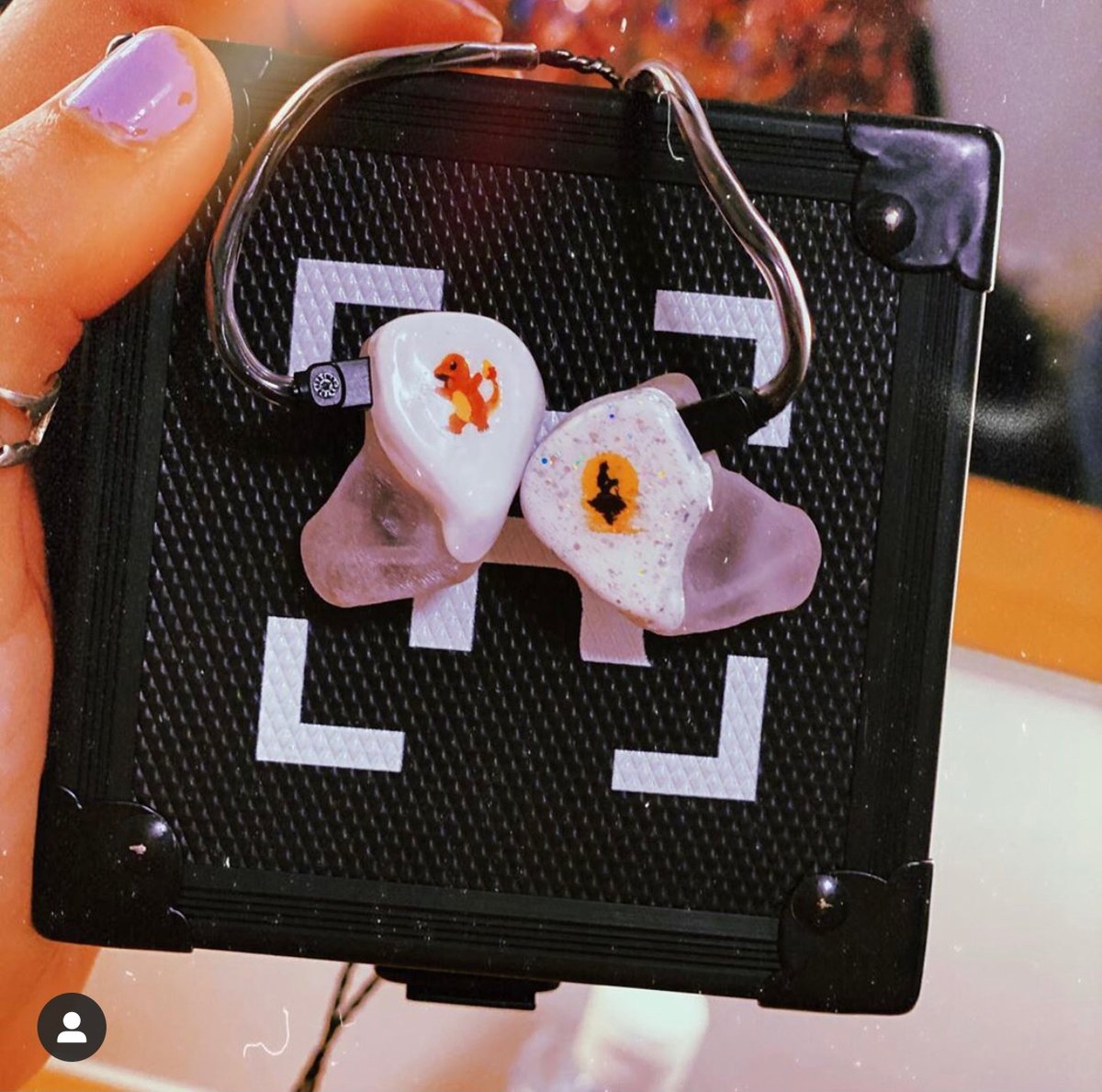 ReadAudio's tweet image. Thank you to @natgraymusic for her kind words about her spangly new upgraded R203s. Nat enjoyed her silver sparkle IEMs but really wanted to change to Charmander and The Little Mermaid. And why the heck not? #customerservice #IEM #Musician #Singer #vocalist