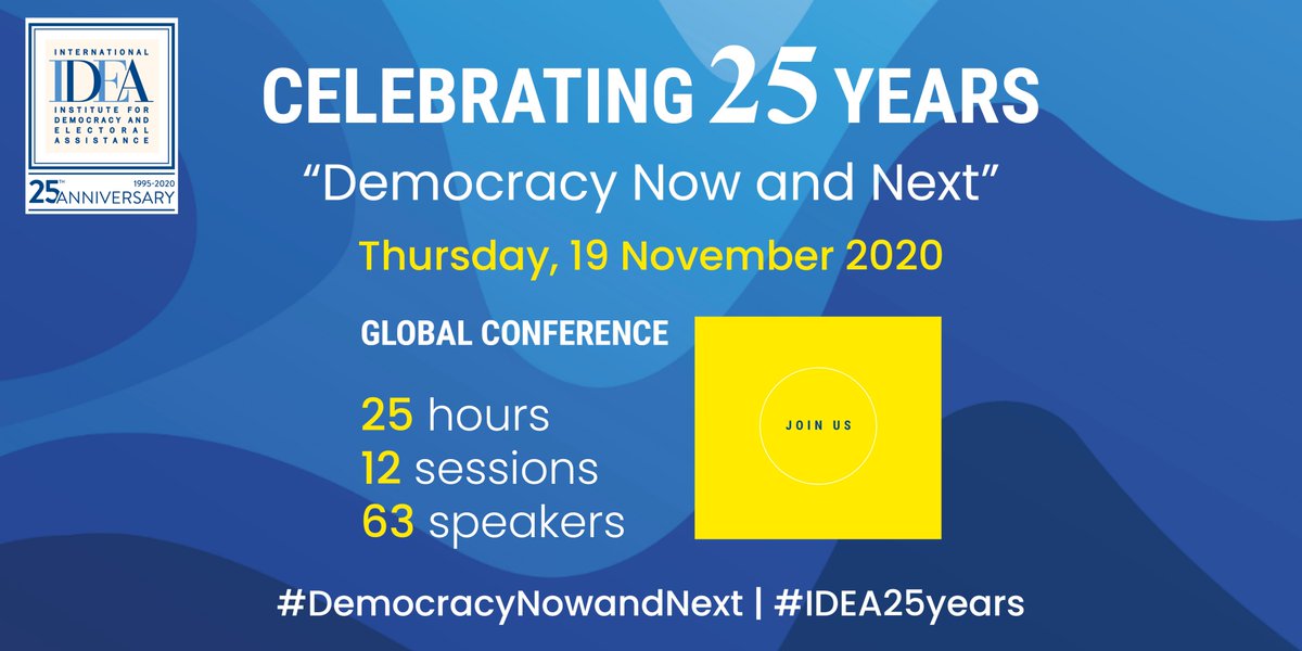 EUO_IDEA's tweet image. Do you want to find out if there is a case for rekindled #DemocracyAssistance in Central and Eastern Europe? Join us for discussion 🗓️ 19 November, 12:00 CET, in celebration of #IDEA25years. Register 👉idea.webex.com/idea/onstage/g… #democracynowandnext