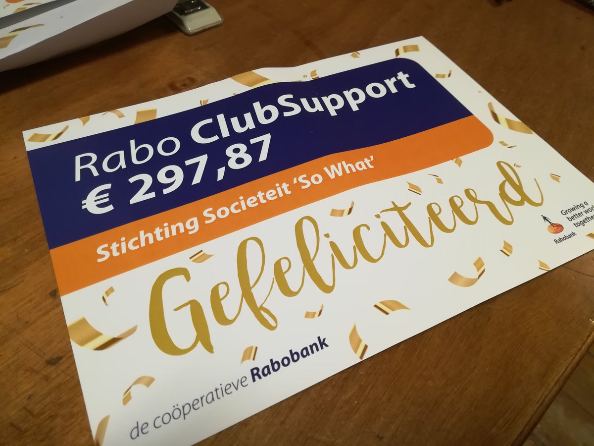 SoWhatGouda's tweet photo. Een mooi bedrag van de @Rabobank van de Clubsupport!
Bedankt voor het stemmen. 💙
#gouda #reddekerst #savethewinter https://t.co/QmXTCiOHvc
