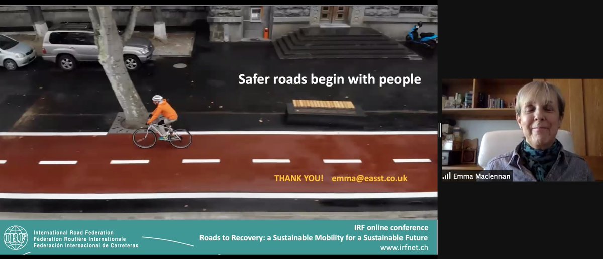 IRFofficial_org's tweet photo. @Emma_MacLennan Director @EASSTransport:
"We need People-centred roads!"
Development banks need to think about human and communities when designing #roads
#IRF4Recovery #InclusiveRoads #RoadSafety https://t.co/bUX0UMdq9a