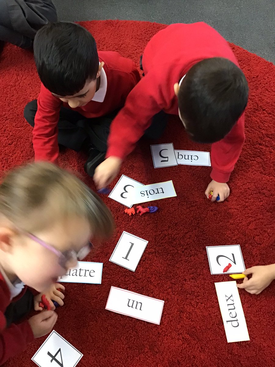 MrsKerrJLPS's tweet photo. These Y1s have chosen to work on their French by matching up the number with the word in French &amp; then representing each number with a group of objects. https://t.co/SJ6uYK1jep