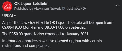 OKLetsitele's tweet photo. We’re back up and running! #Government #COVID19 #cyrilramaphosa #GazetteUpdates https://t.co/tPsA3p57KZ