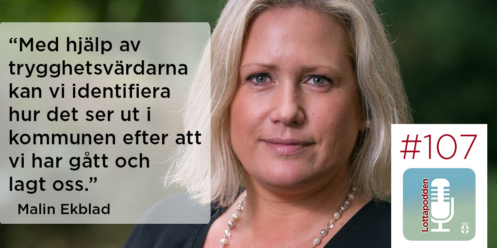 Lottakaren's tweet photo. Malin Ekblad, @TrelleborgSe, berättar i #lottapodden om hur den upplevda tryggheten ökade i kommunen med hjälp av trygghetsvärdar. https://t.co/201kYzIp7u https://t.co/VRzZ2G2pZC