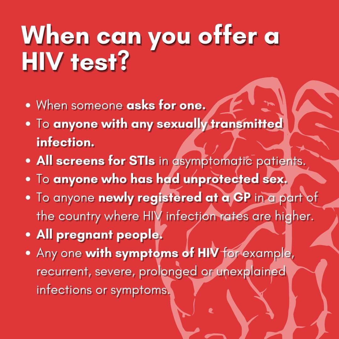 A quick refresher on the importance of testing, which should always be in the back of your head for all patients. Reserving considering a test solely for MSM doesn’t only stigmatise them, but also harms patients who may receive a later diagnosis because a dr doesn’t think to ask.