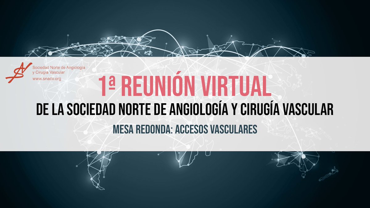 Finalizamos nuestra Reunión Virtual SNACV. Esta tarde a las 19:00h: 
👉 Mesa Redonda Accesos Vasculares.
👉 Sesiones patrocinadas por Medtronic y Boston Scientific.
👉 Comunicaciones y pósters libres.
Todavía estás a tiempo de inscribirte gratuitamente en snacv2020.com