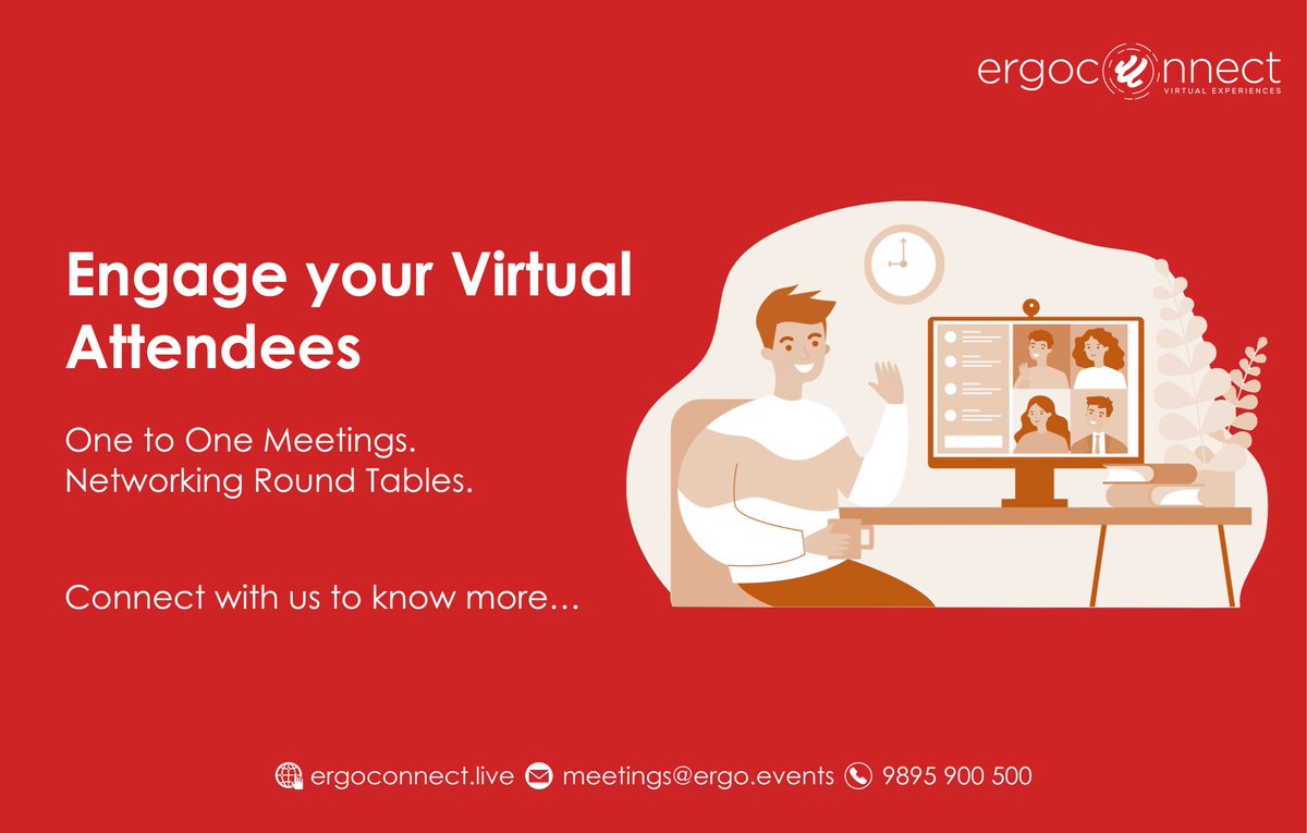 ergoexperiences's tweet photo. The success of your virtual event depends on the effective engagements for your attendees. Connect with us to know more on how you can create engaging virtual events...
https://t.co/T3s50Z8UZy
#VirtualEvents #ergoconnect #hybridevents https://t.co/vDgsFeMQpc