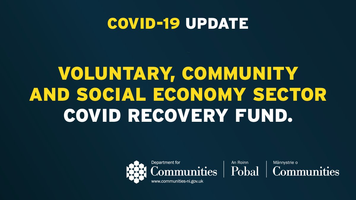 CommunitiesNI's tweet photo. The £3.3m Voluntary, Community and Social Economy Sector Covid Recovery Fund to support the sector has been launched by @CommunitiesNI Minister @CaralNiChuilin. For more info go to https://t.co/4VuXQ2s8DT https://t.co/Z2gC6HgZoJ