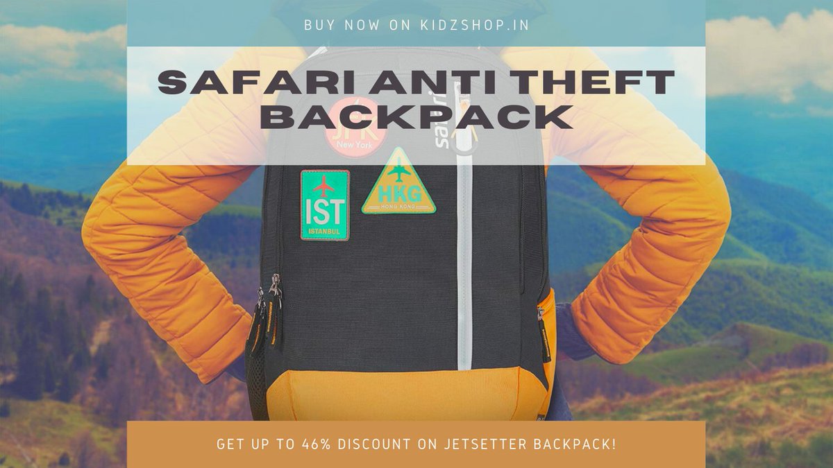 kidzshop1's tweet image. Safari Anti Theft Backpack JETSETTER for School India 2020
kidzshop.in/product/safari…
#jetsetter #backpack #bestbackpack #bestdeal