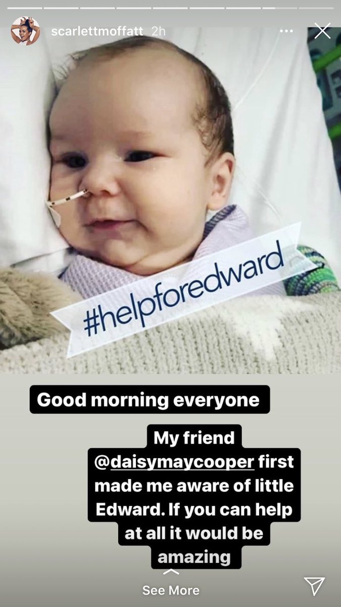 HelpforEdward's tweet image. Thankyou @ScarlettMoffatt for sharing my post on your instagram 💙 justgiving.com/fundraising/Ed…