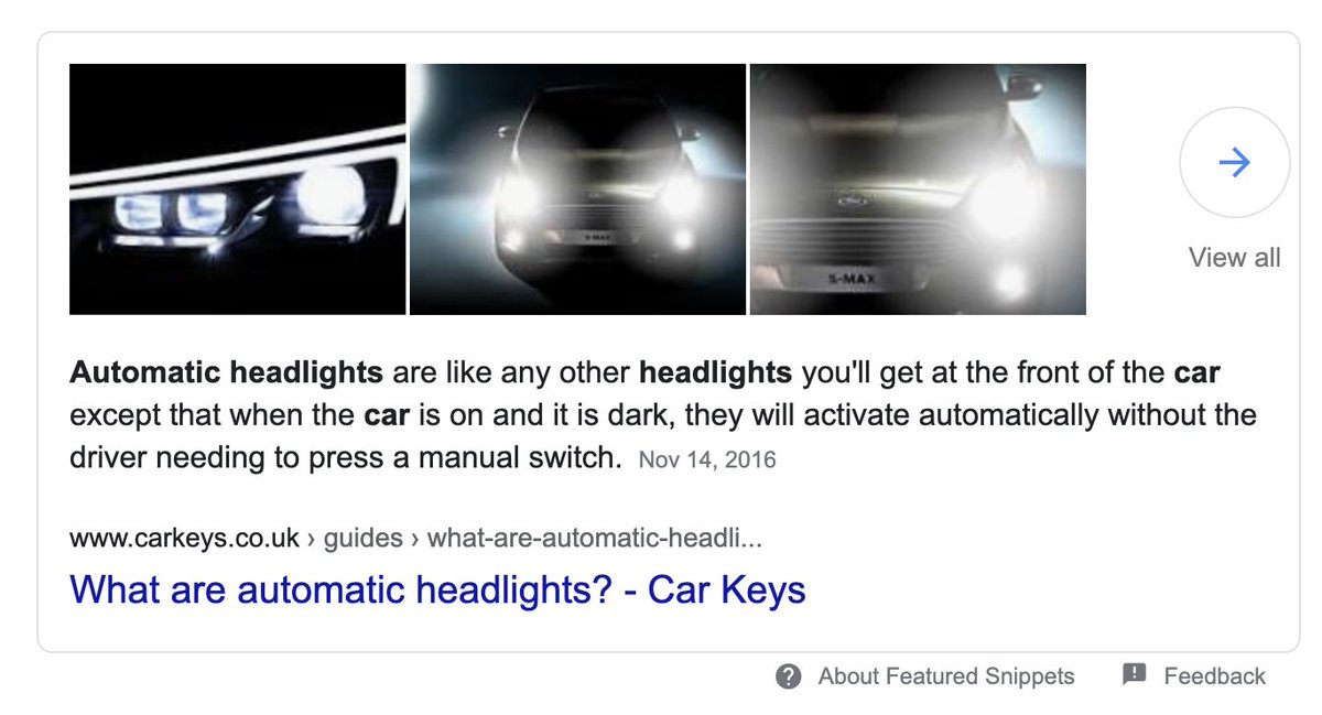 Automatic headlamps. A modern convenience in many of today's cars.