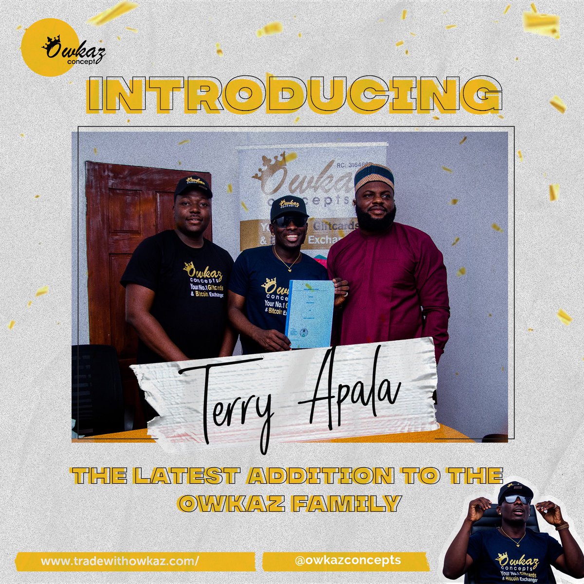 owkazlyon's tweet photo. The apala master himself @terryapalaofficial welcome to the family.
#tradewithowkaz #owkazconcept #owkazXterry #terryapala https://t.co/0v998TtjJ3