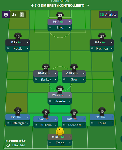 mucciguster's tweet photo. @MakotoHasebe17 Bislang eine Maschine als zurückgezogener Spielmacher 🔥🔥🔥 @FootballManager @Eintrachtesport 

#fm21 #fm2021 #SGE https://t.co/5G9rW9ousP
