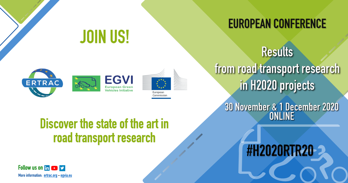 Over 2 days, #H2020RTR20 conference will broadcast the #H2020 research projects' results through various topics:
✔︎Socio-economic trends in #transport:  inclusion of women and vulnerable to exclusion groups
✔︎Resilient Infrastructure
✔︎#Logistics and the physical internet