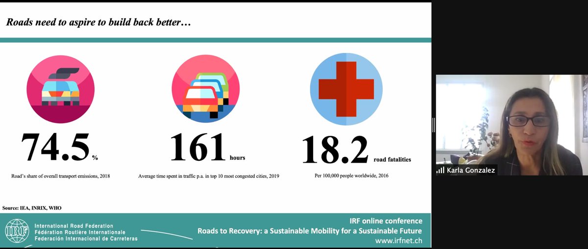 IRFofficial_org's tweet photo. @KGonzalezCar: "Building back priorities have to consider cyclists, pedestrians and cars as equals"
#IRF4Recovery #SustainableRoads #Sustainability #InclusiveRoads #RoadSafety #Decarbonization https://t.co/CTbKXMMXxM