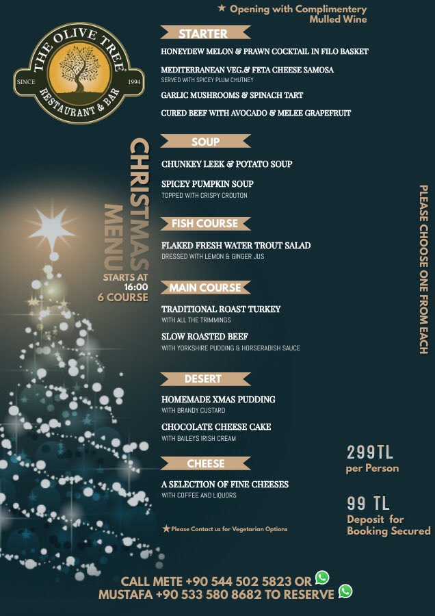 _theolivetree_'s tweet photo. This is what will be doing during this winter season #Food #foodlover #fethiye #Expats #finedining #Qualityday #ChristmasIsComing https://t.co/v0JTaUxsc4