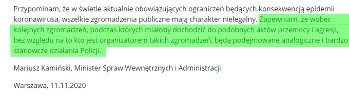 ⚠️ Uważajmy podczas kolejnych strajków 👭

🗨️ Mariusz Kamiński zapowiedział "stanowcze działania" policji w stosunku do kolejnych protestów, "bez względu na ich organizatora".

Podczas Marszu Niepodległości można było zobaczyć próbkę działań policji.

#StrajKobiet #StrajkKobiet
