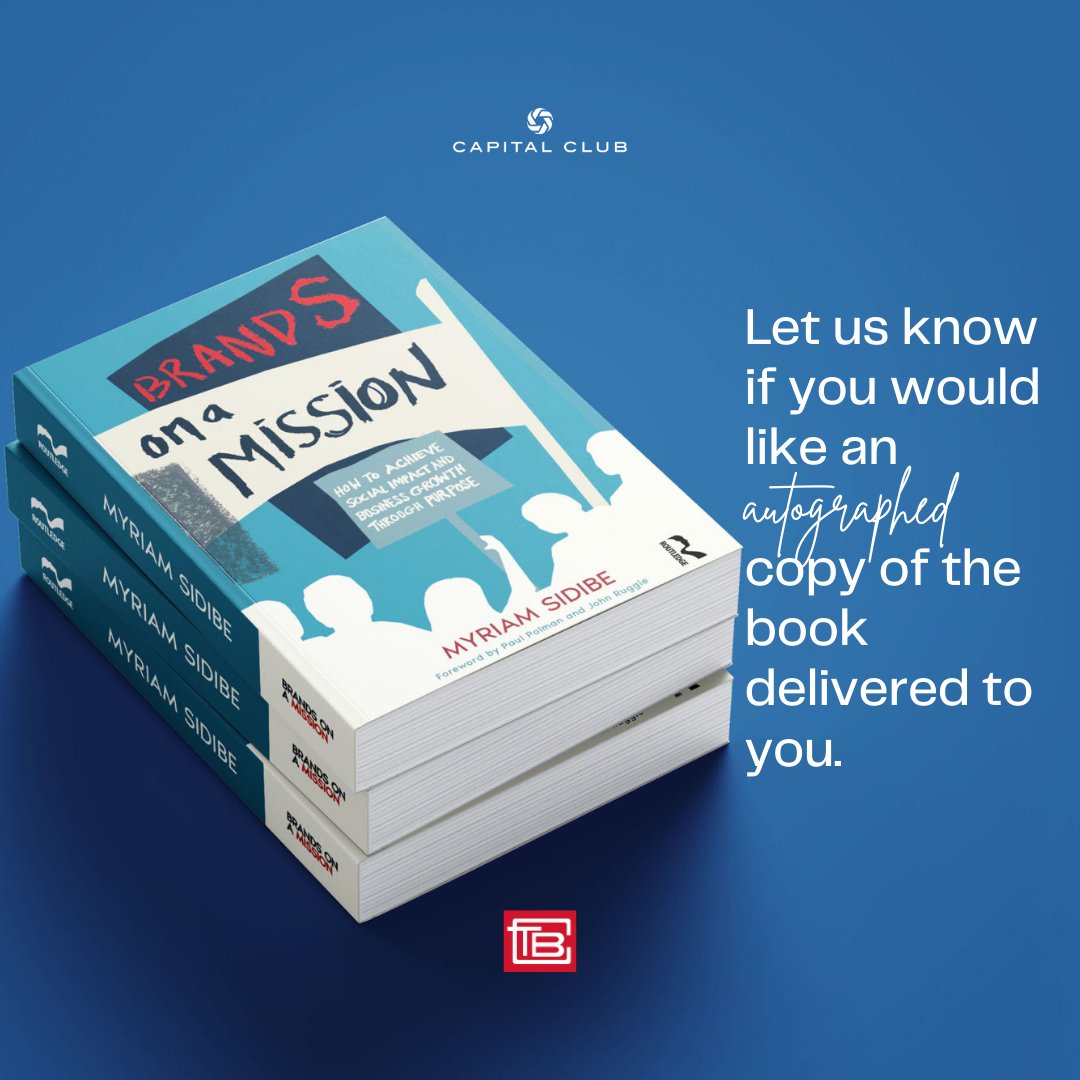 CapitalClubEA's tweet photo. Tune into this webinar on Tuesday at 6:00 pm as our experts explore why and how brands can drive impact through purpose. 

Register for the event here: https://t.co/OKsIrDCT2w 
 
Get your own autographed copy of the book here: https://t.co/kq2En24WTP https://t.co/q7ozBALLzI